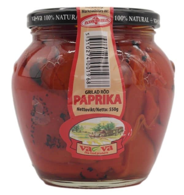 Vava Rød Paprika Grillet 550 g
