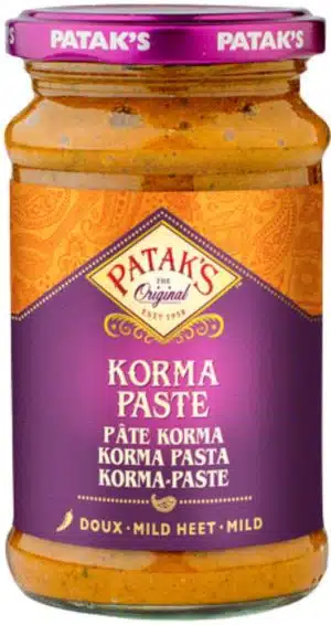 Patak's Korma Krydderpasta, Mild 290 g