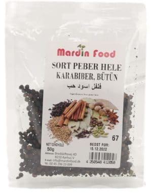 Mardin Food Sort Peber Hele 50 g