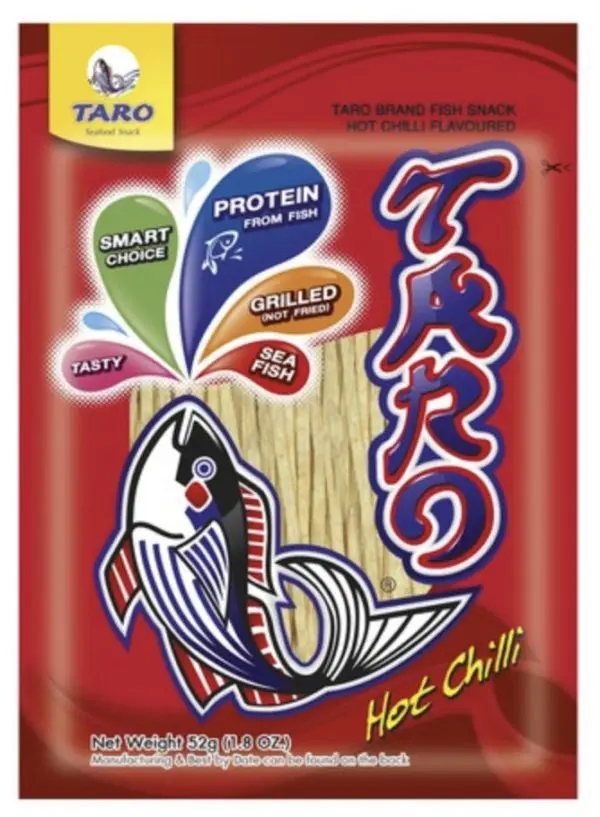Taro Fish Snack, Hot Chili 52 g
