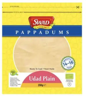 Swad Papadums Udad Plain 200 g