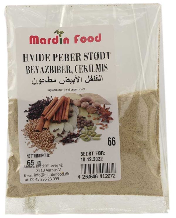 Mardin Food Hvid Peber, Stødt 65 g