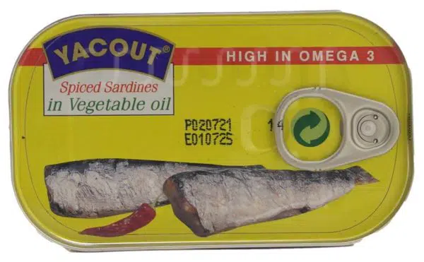 Yacout Sardiner i Olie, Stærk 125 g