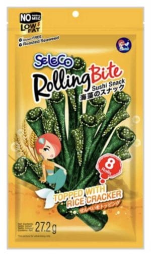 Rolling Bite Seaweed Snack Med Ris