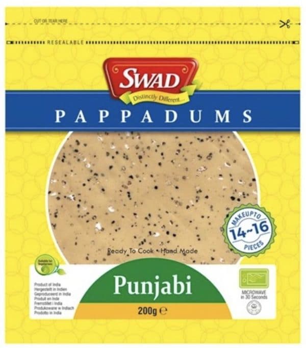 Swad Pappadums Punjabi 200 g