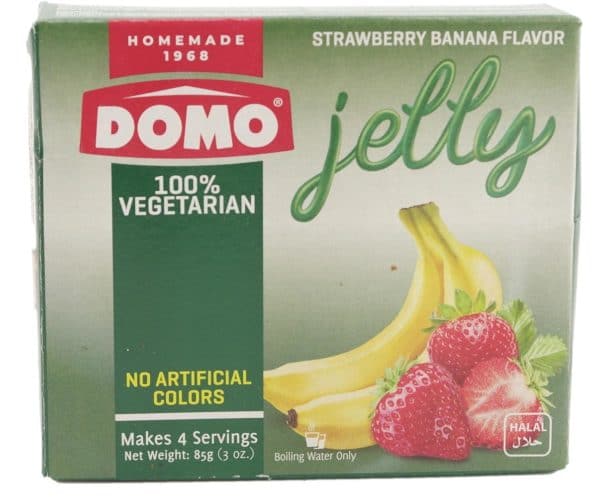 DOMO Jelly Jordbær/Banan 85 g
