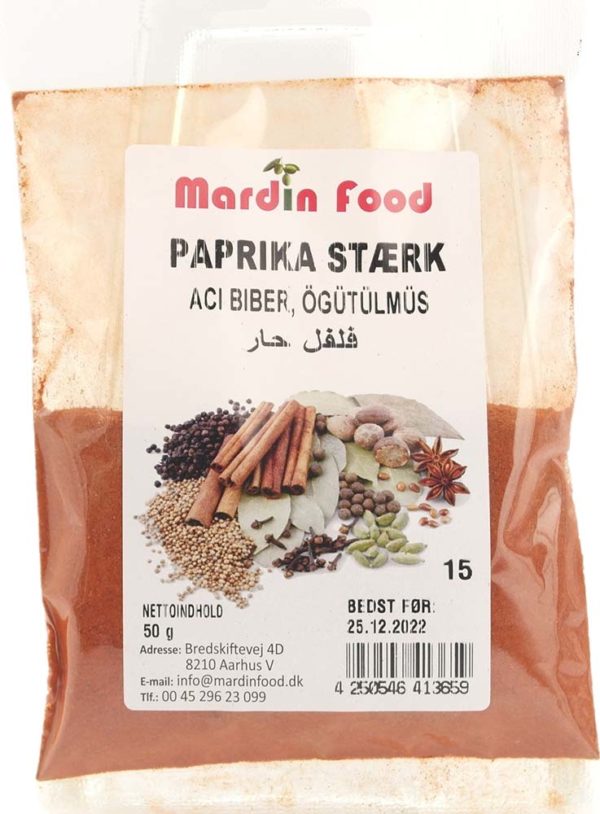 Mardin Food Paprika, Stærk 50 g