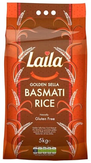 Laila Golden Sella Basmati Ris 5 kg