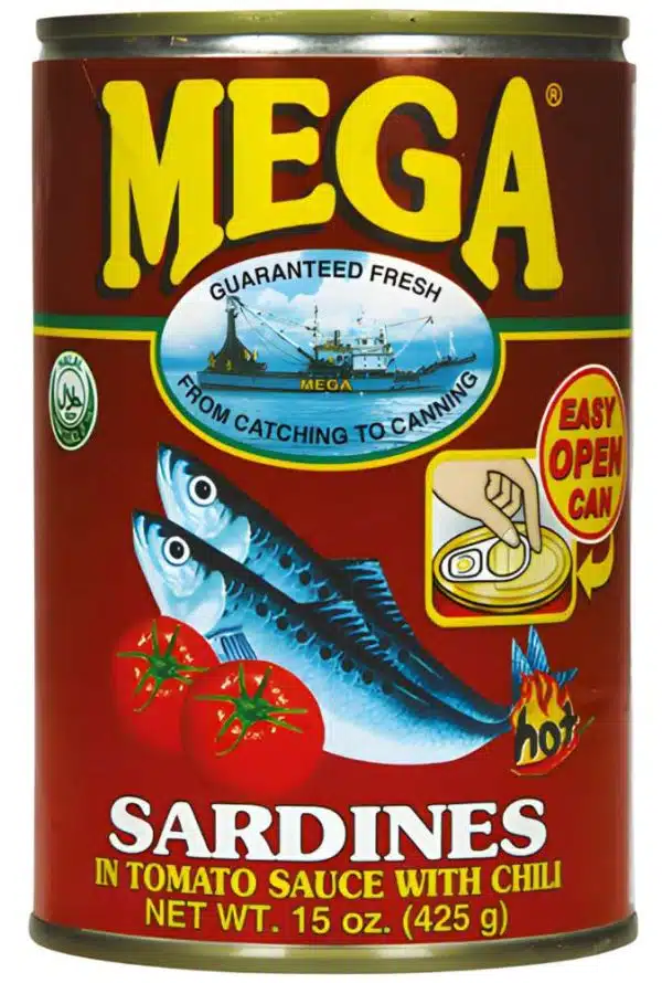 Mega Sardiner i Tomatsauce, Hot 425 g