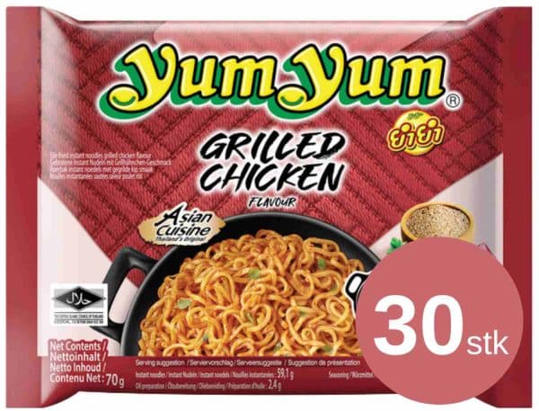 Yum Yum Nudler Grilled Chicken 30 stk