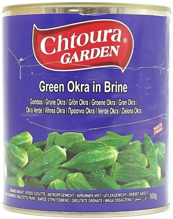 Chtoura Grøn Okra i Saltlage 840 g