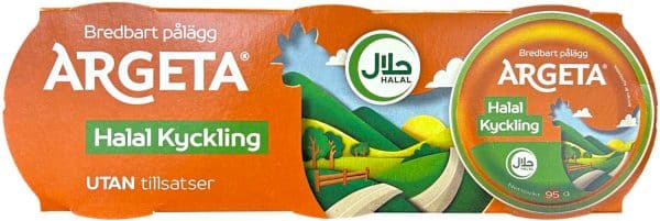 Argeta Kyllingepostej Halal 3x95 g