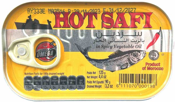 Hot Safi Sardiner i Olie 125 g