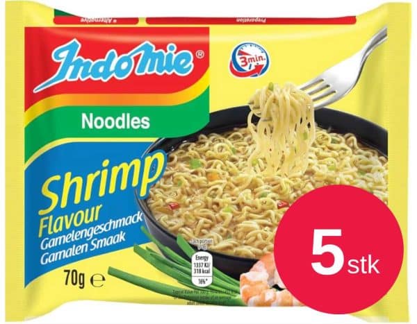 Indomie Nudler Shrimp Flavour 5x75 g