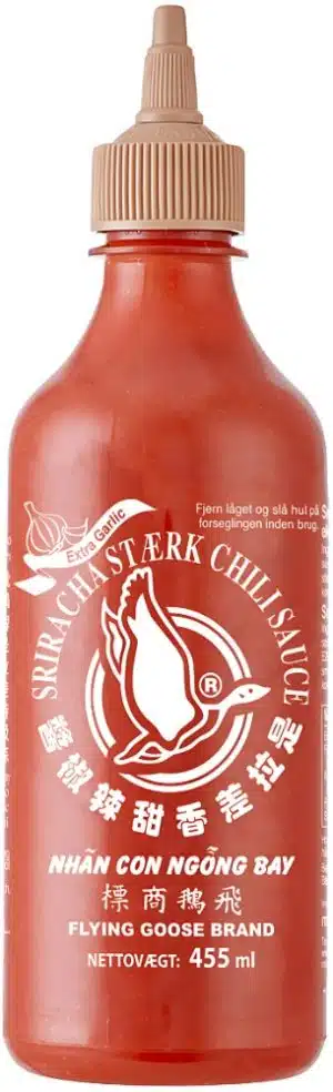Sriracha Stærk Chili, Ekstra Hvidløg 455 ml