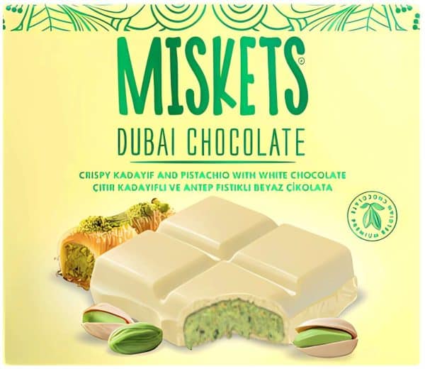 Miskets Dubai Chokolade, Hvid 100 g