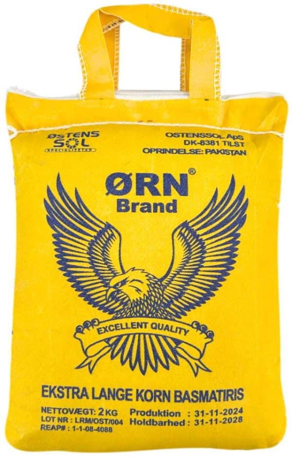 Ørn Brand Basmati Ris, Ekstra Lange (Gul) 2 kg