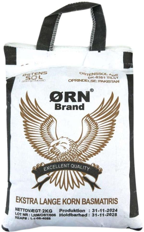 Ørn Brand Steamed Basmati Ris, Ekstra Lange 2 kg
