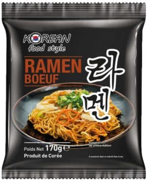 Korean Food Style Ramen Nudler Saveur Boeuf 170 g