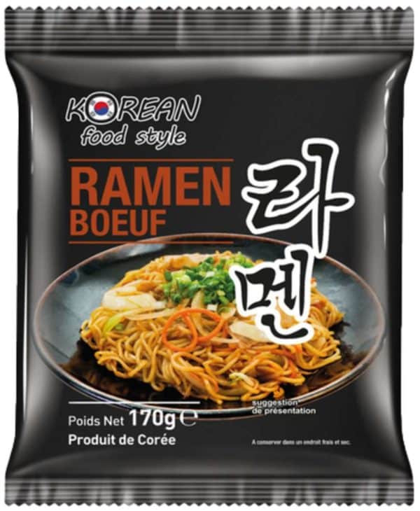 Korean Food Style Ramen Nudler Saveur Boeuf 170 g