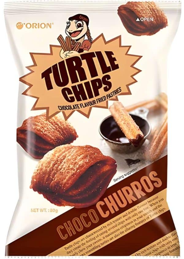 Orion Turtle Chips Choco Churros 80 g